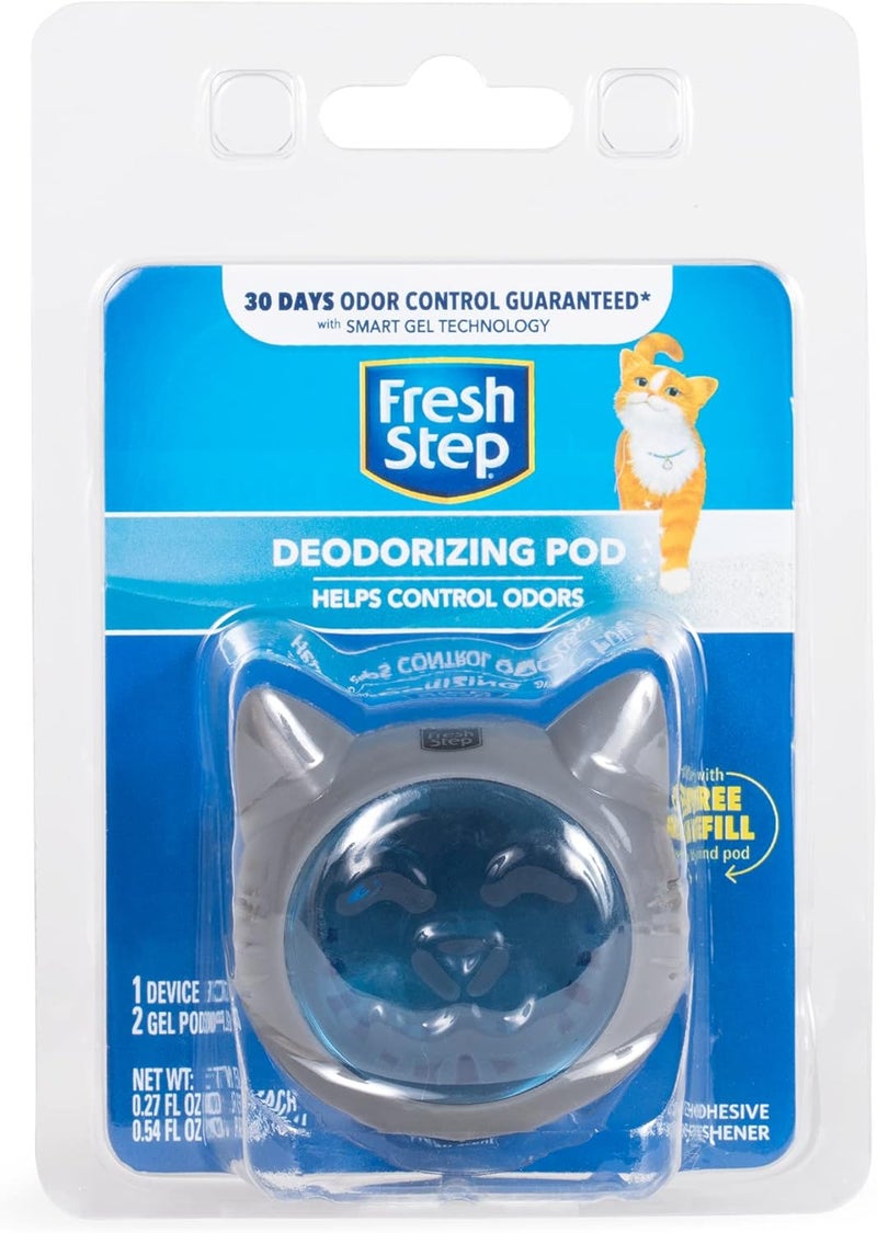 Fresh Step بود جل مزيل الروائح لصندوق فضلات القطط - مزيل روائح صندوق فضلات القطط - يقاوم الروائح ويعادل الروائح للحفاظ على نظافة منزلك - 1 جهاز لاصق + 2 عبوات جل - Image 2